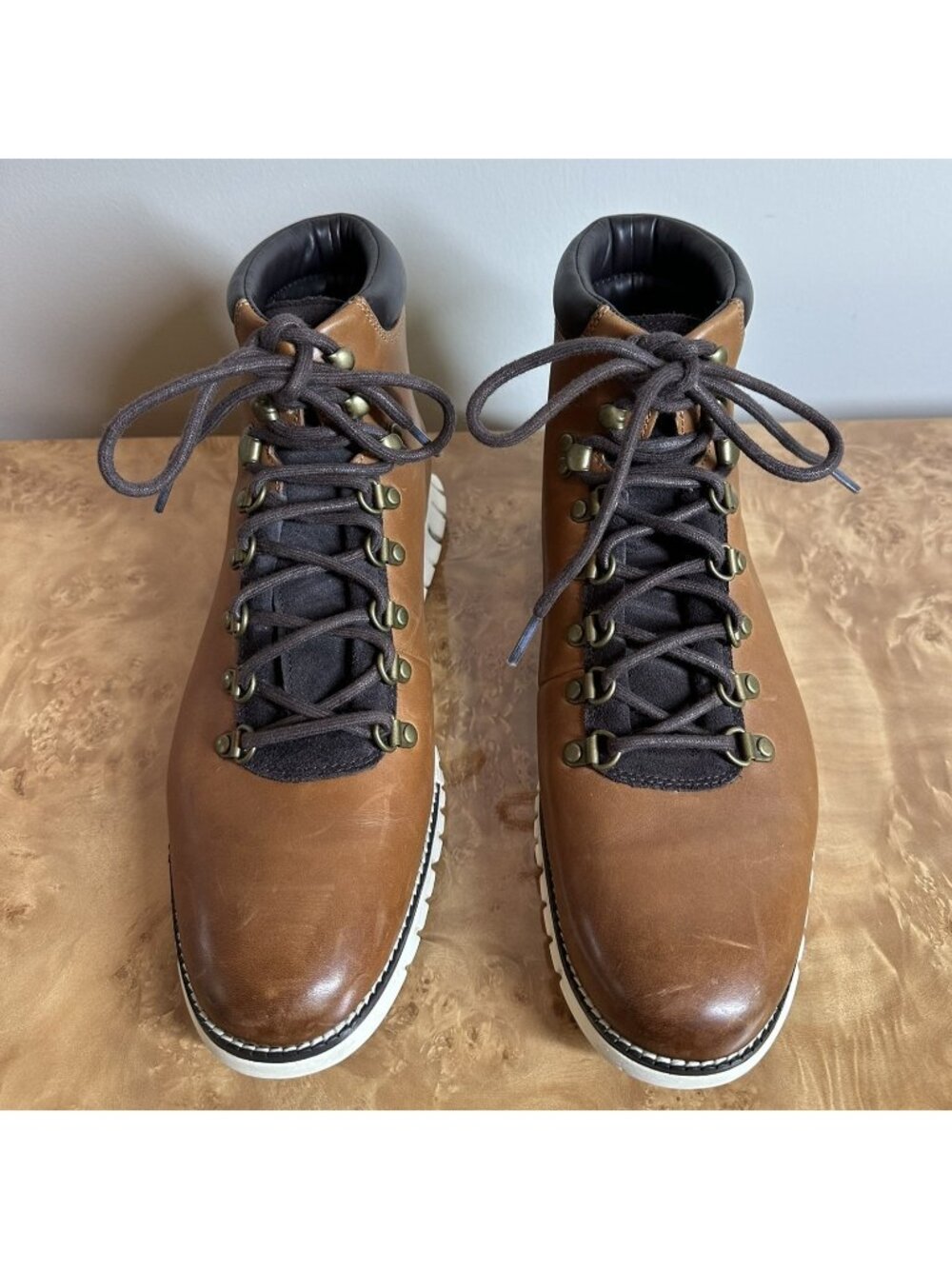 Cole Haan 5.ZERØGRAND Street Hiker Boots Men's 10.5 M Brown Leather - Picture 2 of 9